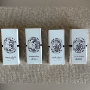 Brand New Diptyque Sample Set of Four - Two Rose and Two Doson